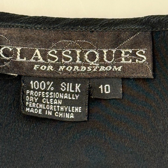 100% Silk Womens Tank, Classique by Nordstrom, Size 10, Fully Lined - Picture 4 of 5